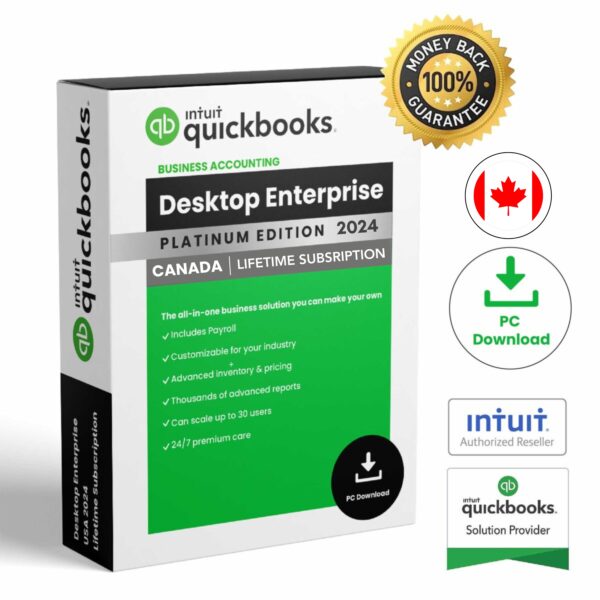 QuickBooks Desktop Enterprise 2024 | Lifetime Activation | CANADA Version